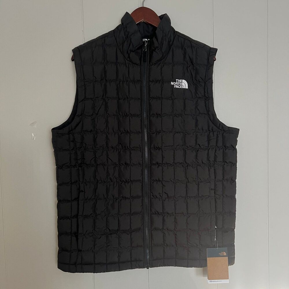 The North Face Black Thermal Vest Insulated Full Zip | Men's Large | NEW